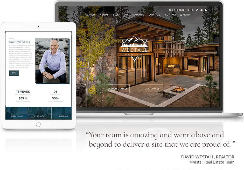 wordpress custom real estate website lake tahoe