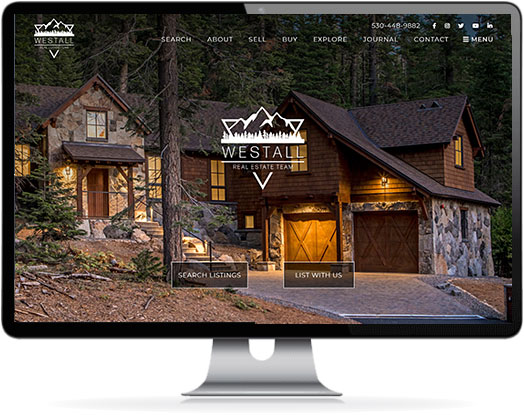 real estate website design screenshot