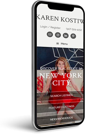 real estate wordpress theme - responsive phone view