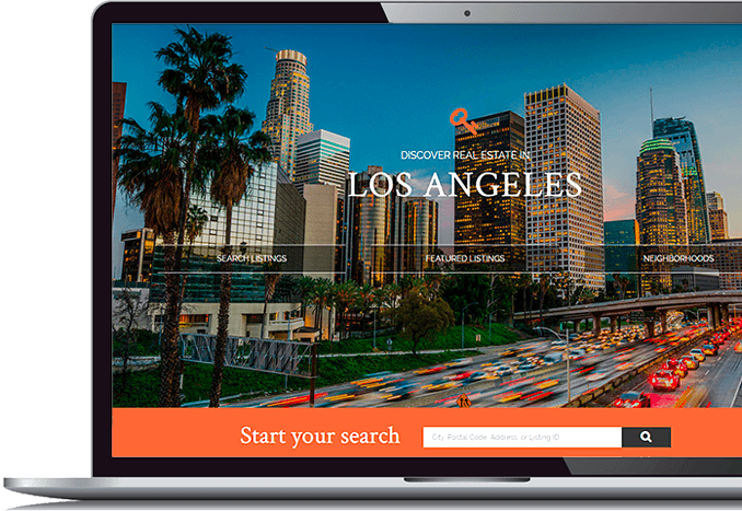 real estate website design laptop
