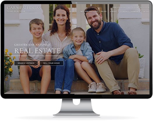 real estate website design screenshot