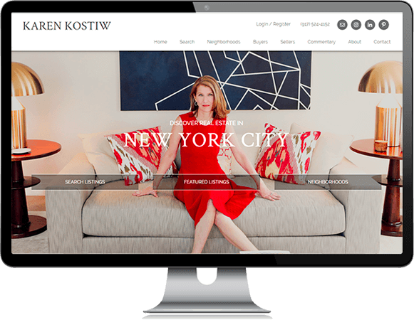 real estate website design screenshot