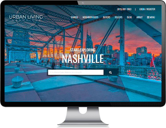 real estate website design screenshot