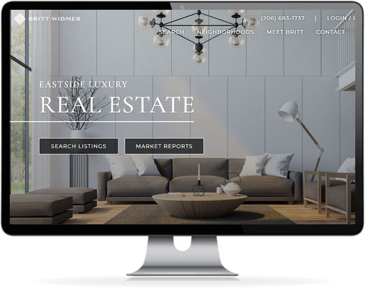 custom real estate wordpress website for Britt Wibmer