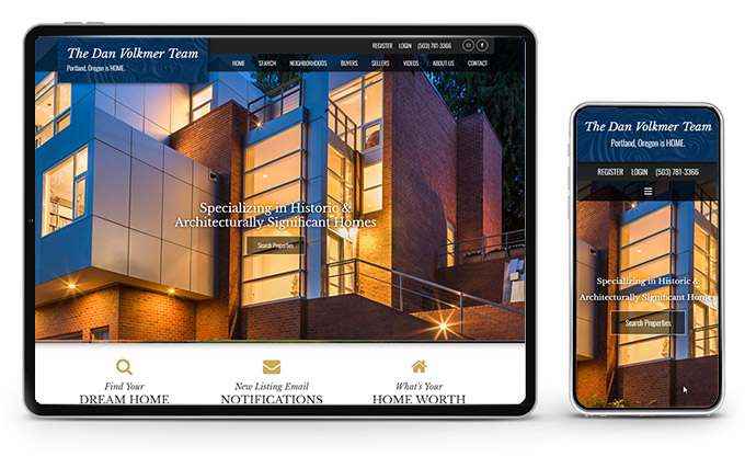 Best Oregon Real Estate Website Realtor Dan Volkmer Team