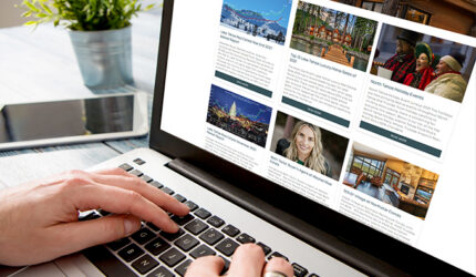 real estate blog on laptop screen