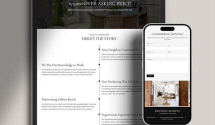 just sold story page on an ipad and mobile phone