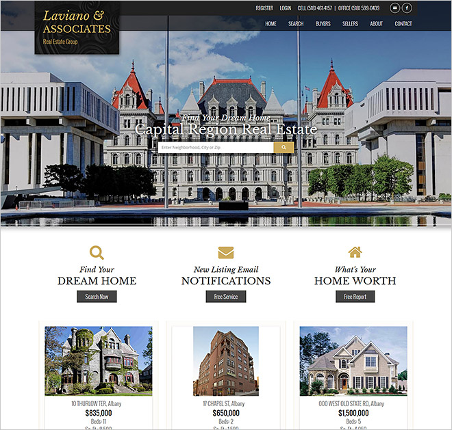 Real Estate Website Laviano Associates