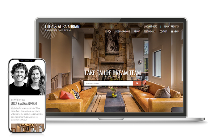 pc and iphone display luca adriani website