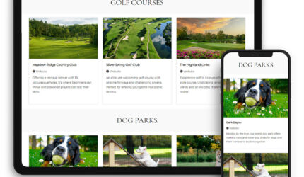 local business for golf courses and dog parks