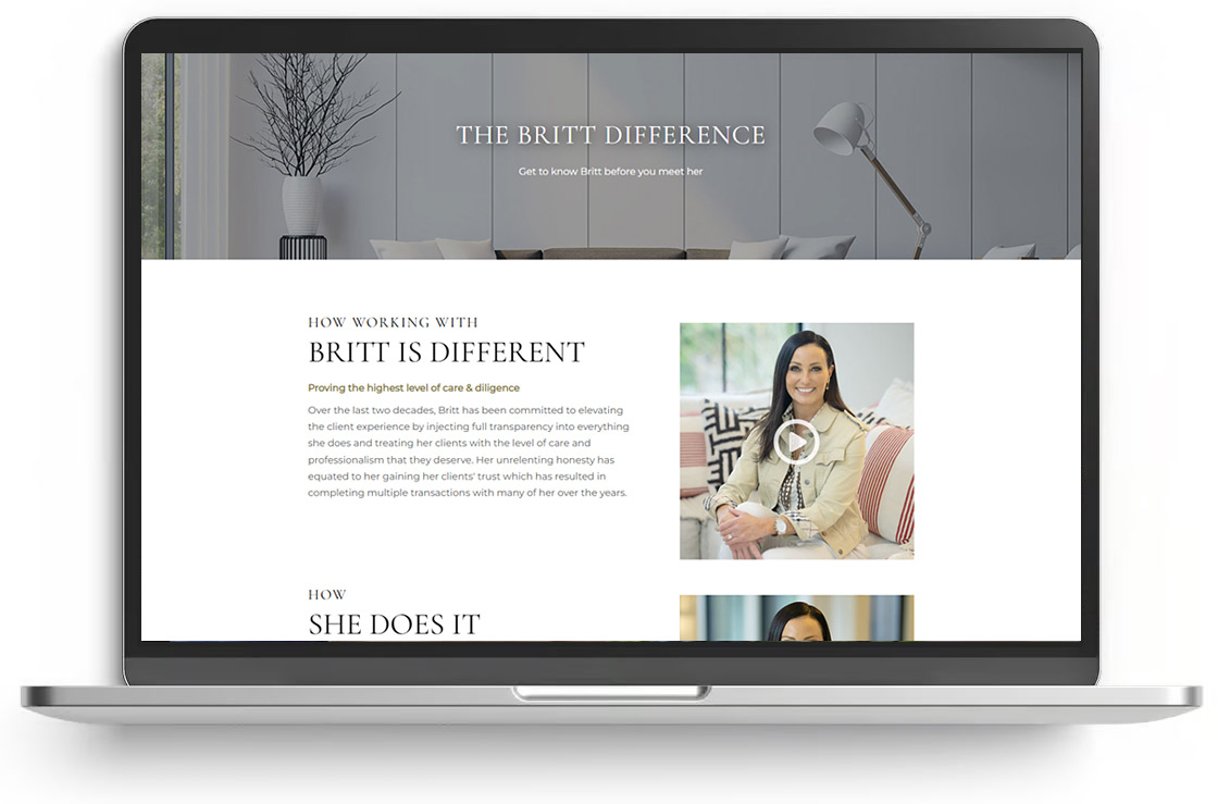 realtor authoritativeness website page on laptop