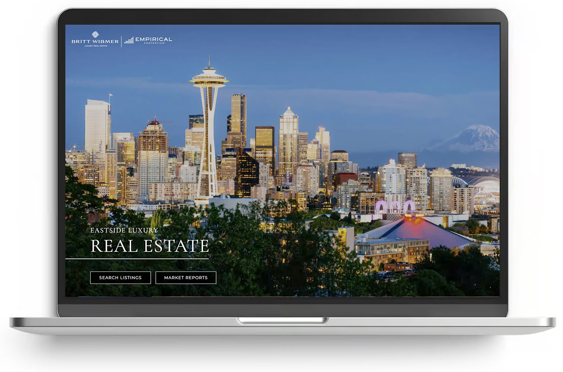 real estate website on laptop