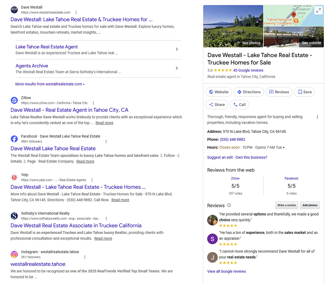 google business profile example